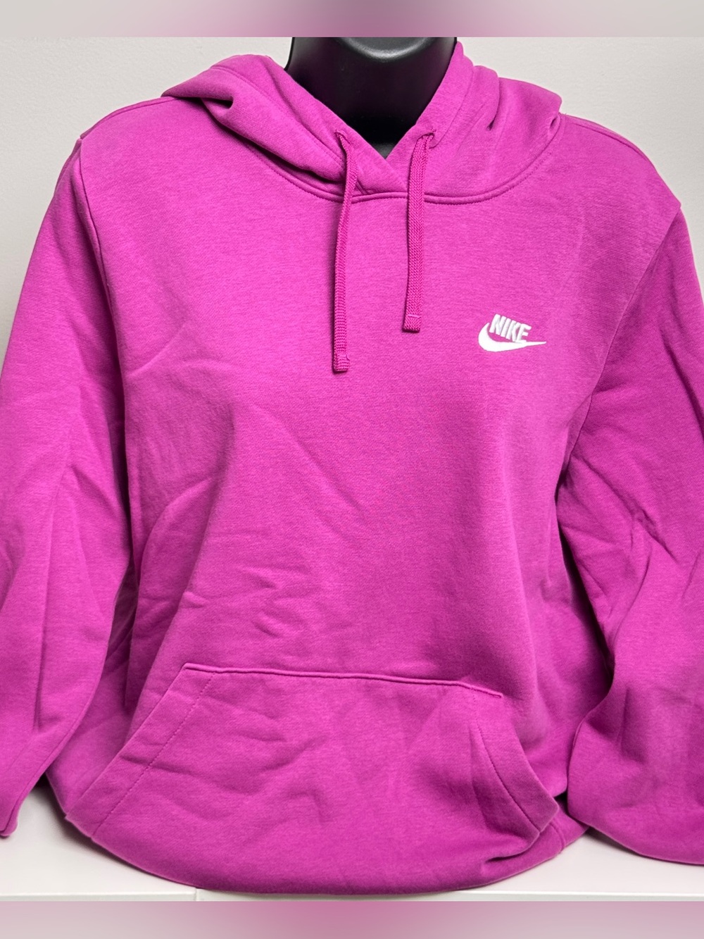 Nike Sportswear Club Fleece Hoodie Hot Fuchsia Pink Women's Large
